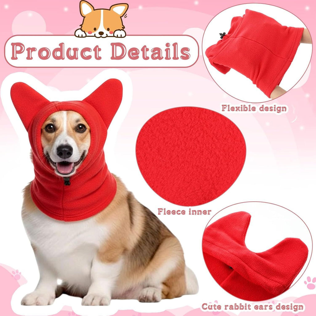 Dog Warm Hat Windproof Scarf Winter Dog Head Cover Scarf Soothing Hat