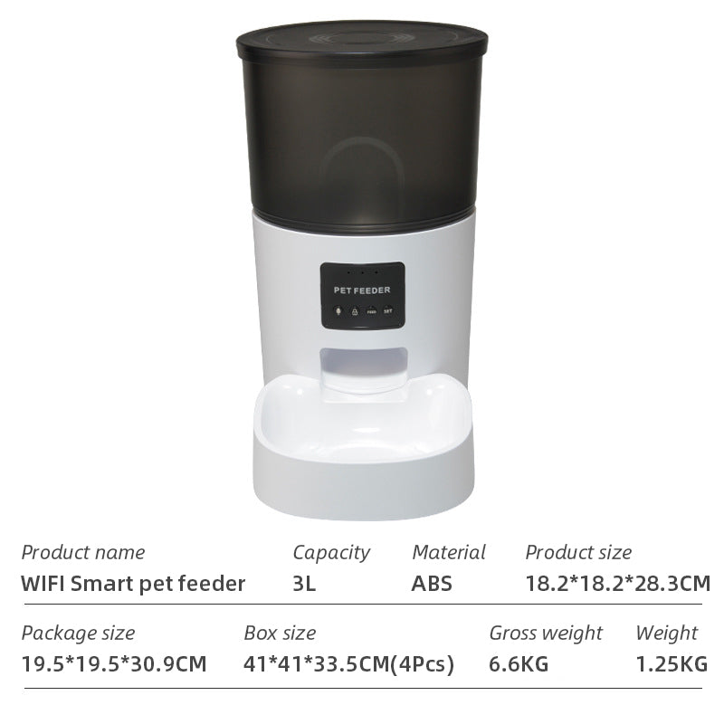 Wifi Smart Pet Feeder Household Automatic Pet Feeder Dog & Cat with APP control
