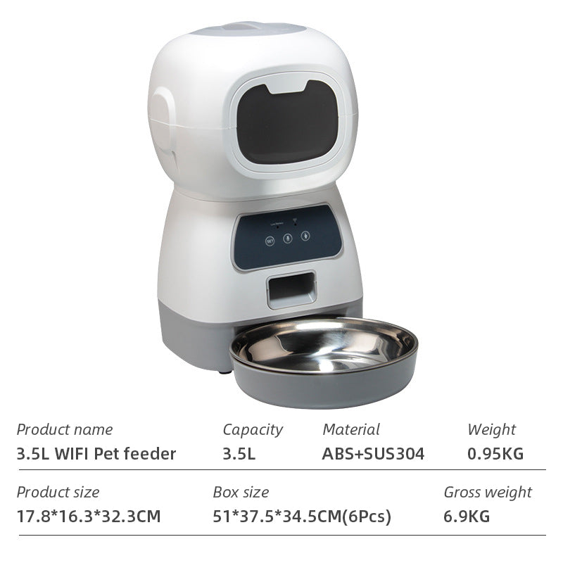 Wifi Smart Pet Feeder Household Automatic Pet Feeder Dog & Cat with APP control