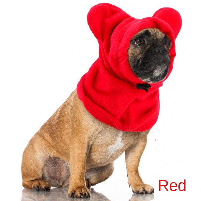Dog Warm Hat Windproof Scarf Winter Dog Head Cover Scarf Soothing Hat