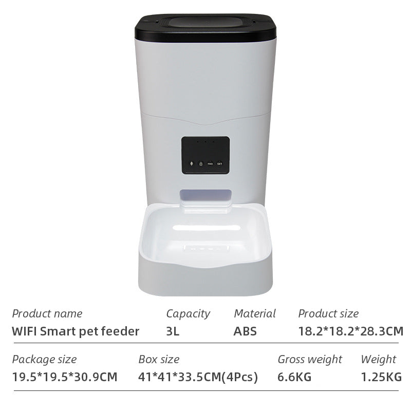 Wifi Smart Pet Feeder Household Automatic Pet Feeder Dog & Cat with APP control