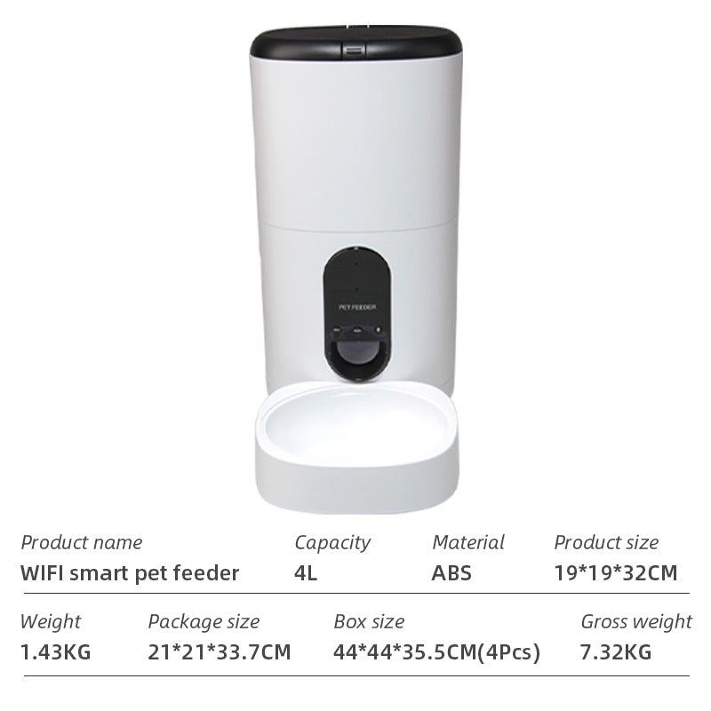Wifi Smart Pet Feeder Household Automatic Pet Feeder Dog & Cat with APP control