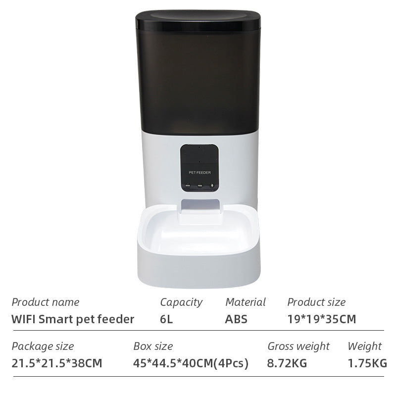 Wifi Smart Pet Feeder Household Automatic Pet Feeder Dog & Cat with APP control