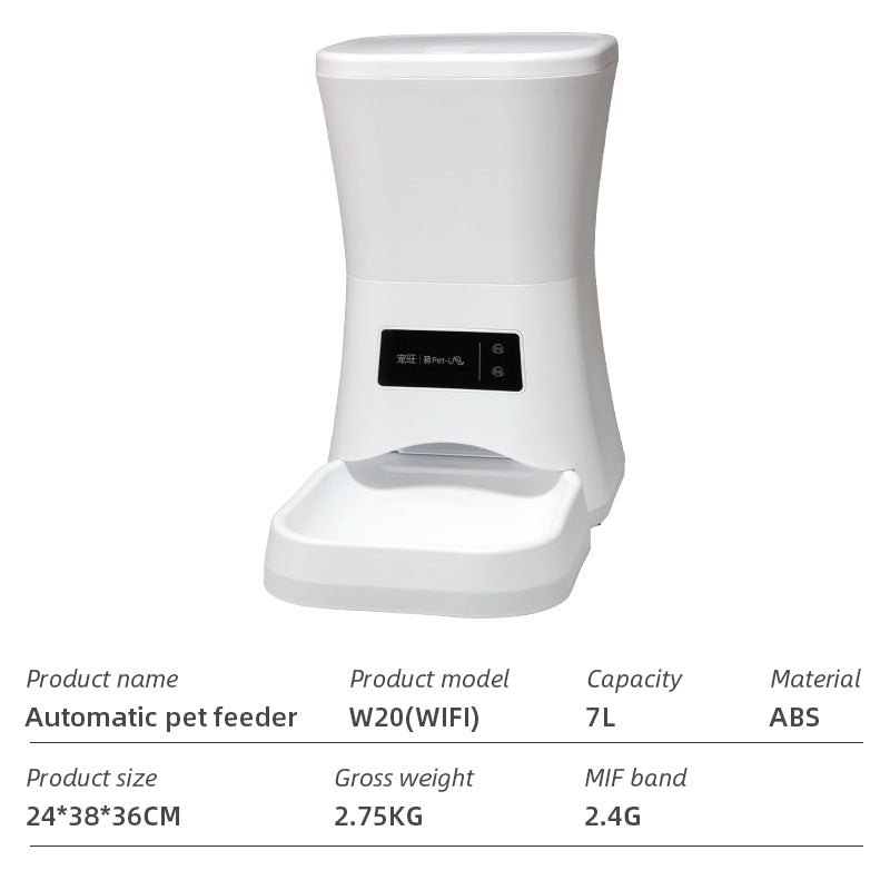 Wifi Smart Pet Feeder Household Automatic Pet Feeder Dog & Cat with APP control