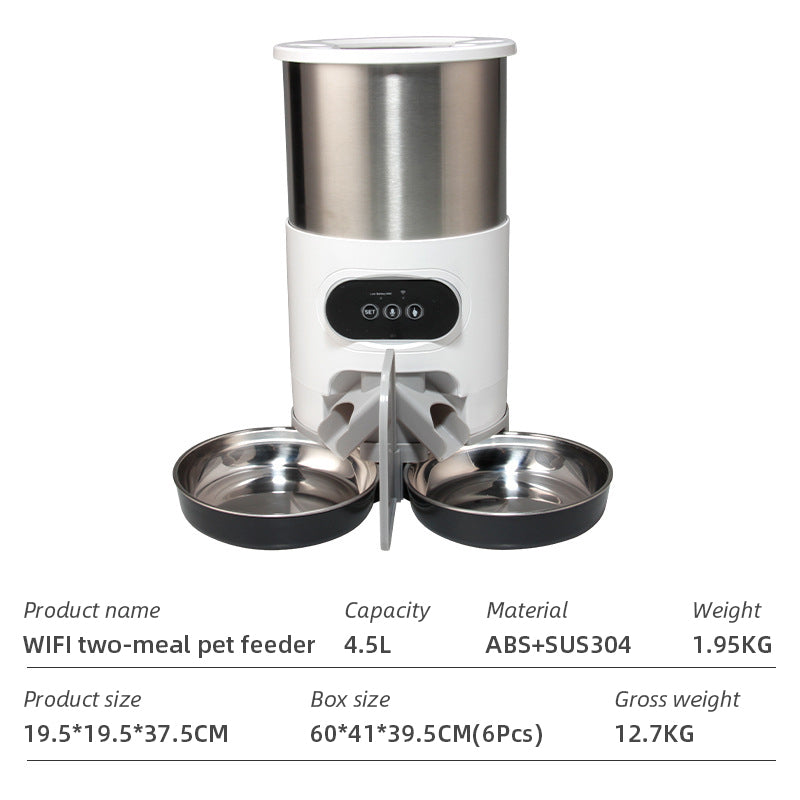 Wifi Smart Pet Feeder Household Automatic Pet Feeder Dog & Cat with APP control