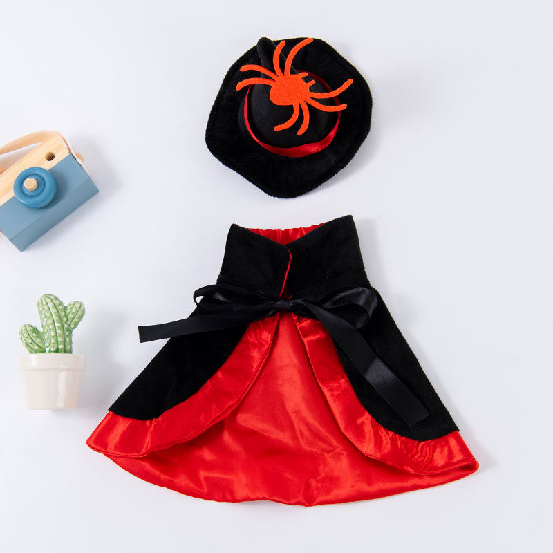 Pet clothes are funny take a knife transform into a pet dog Halloween pet
