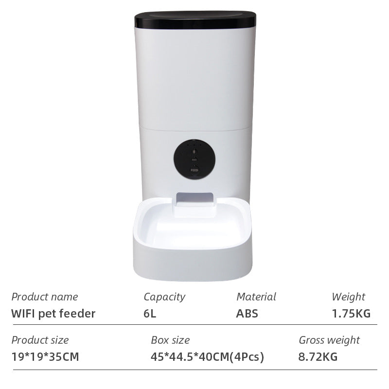 Wifi Smart Pet Feeder Household Automatic Pet Feeder Dog & Cat with APP control