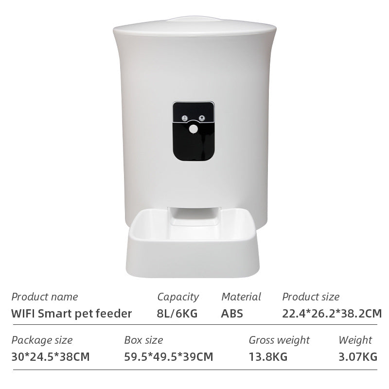 Wifi Smart Pet Feeder Household Automatic Pet Feeder Dog & Cat with APP control