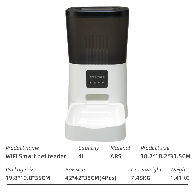 Wifi Smart Pet Feeder Household Automatic Pet Feeder Dog & Cat with APP control