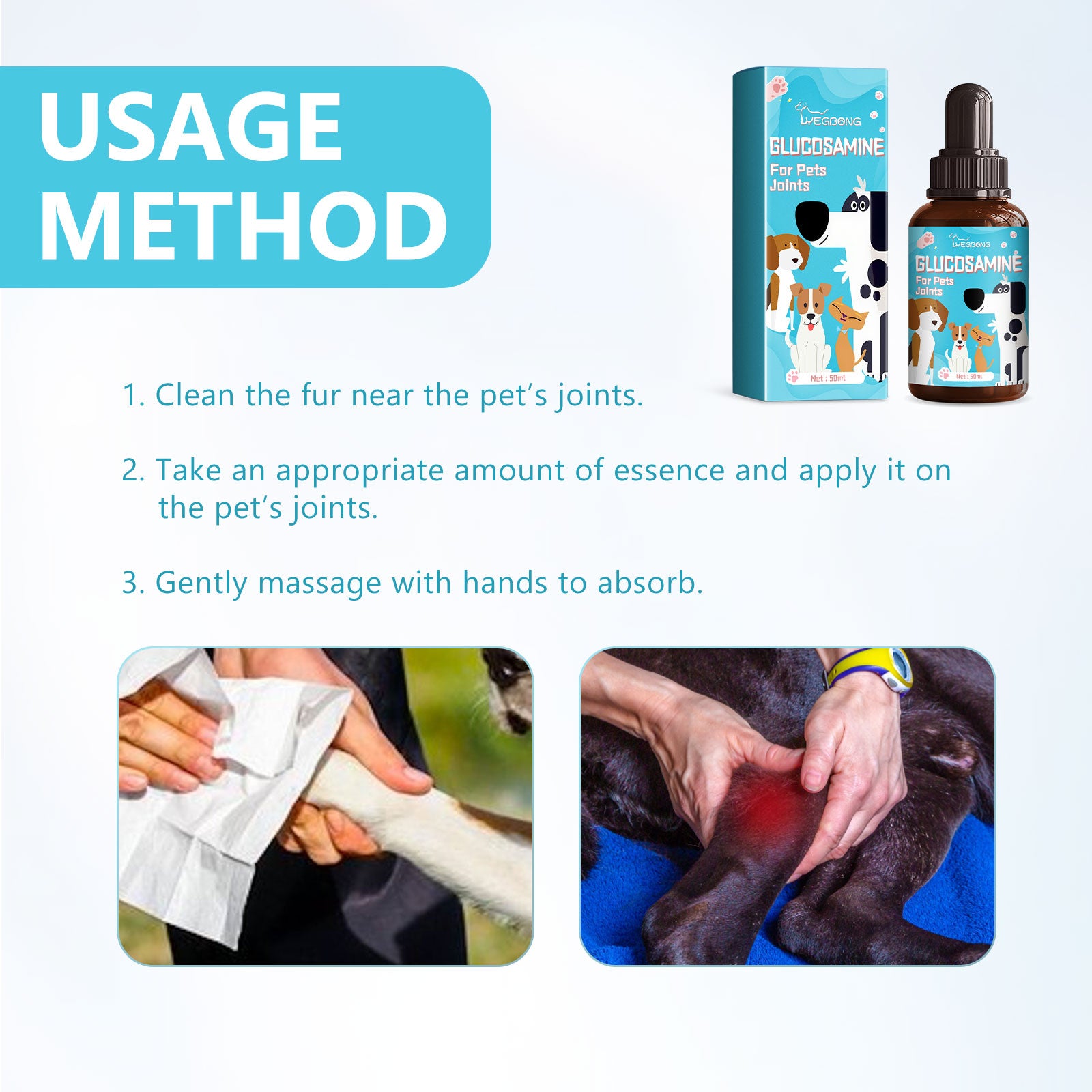 Pet Glucosamine Drops Relieve Pain Of Bones And Joints For Pets Body Care For Cats And Dogs